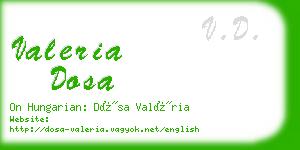 valeria dosa business card